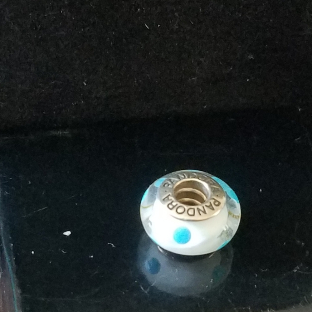 Pandora Charm (turquoise glass dot)